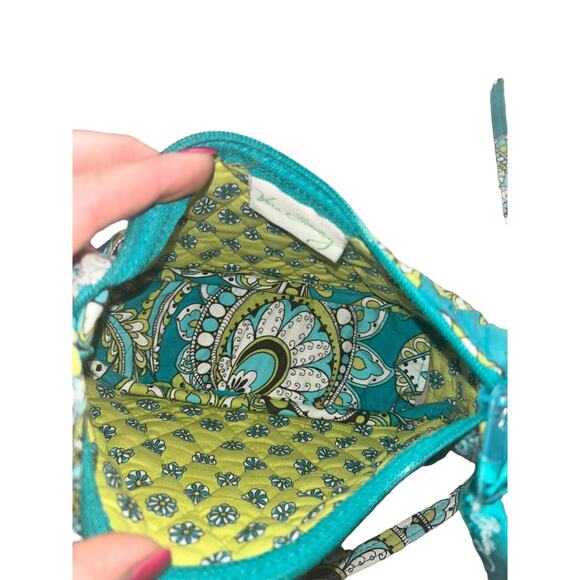 Vera Bradley PEACOCK PAISLEY Print Small Shoulder Bag lined skinny straps‎ - Picture 8 of 9